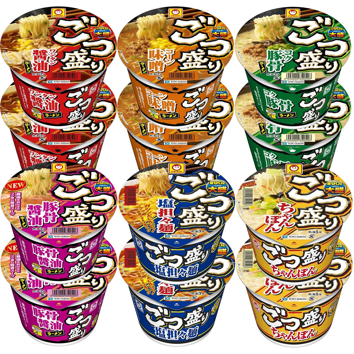 Amazon.co.jp: 【セット商品】マルちゃん ごつ盛りラーメン 6種食べ