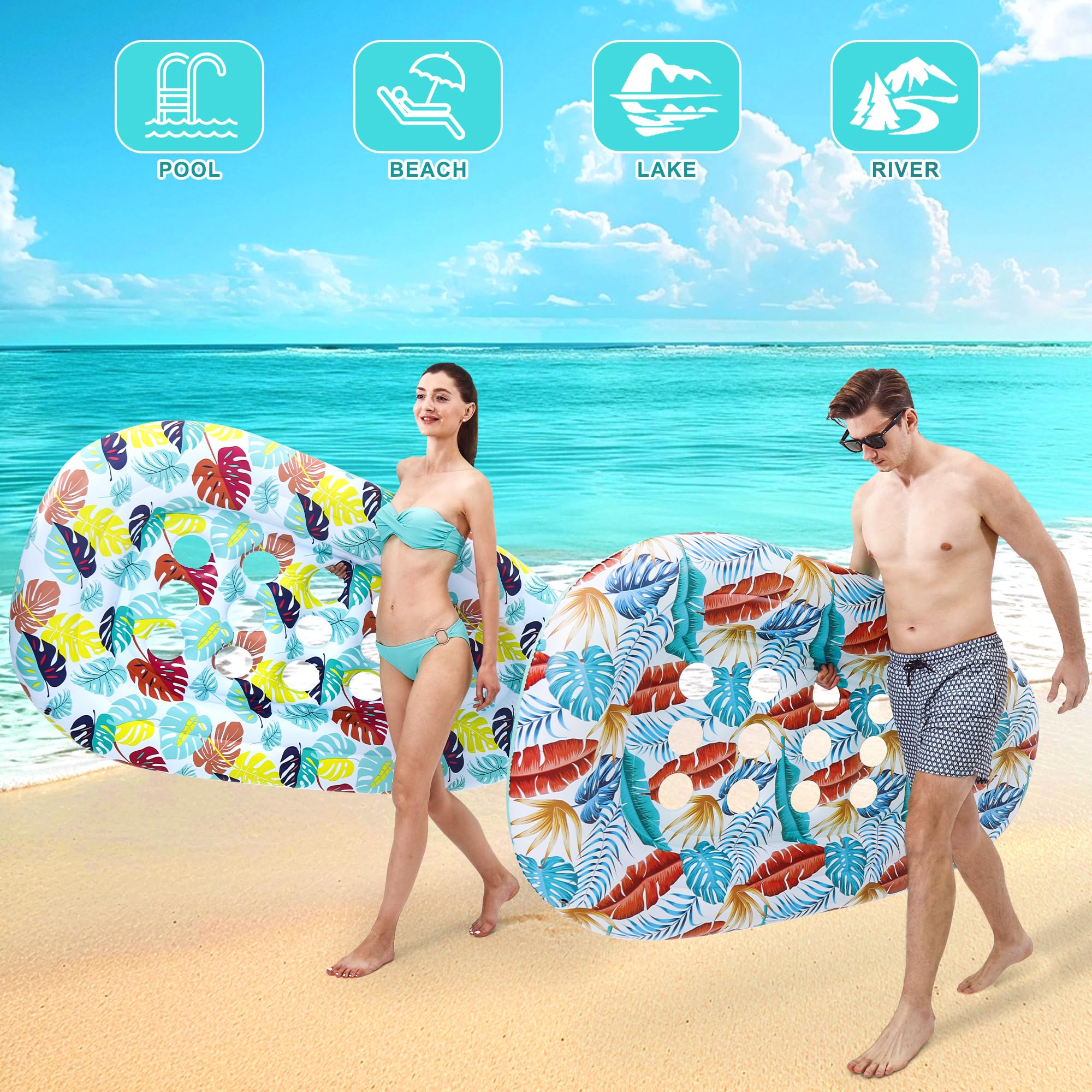 Flotadores inflables para piscina 183 x 109