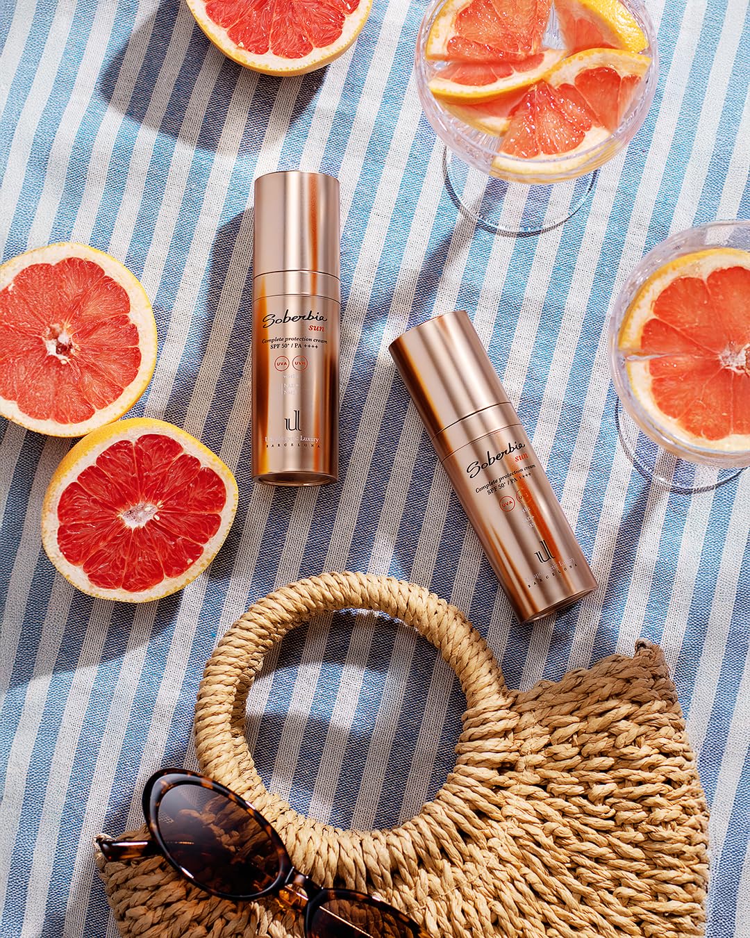 Soberbia Sun SPF 50+ Unapologetic Luxury – Crema Antiedad Global y Protector Solar Facial con NAD+ y NMN | Protección UVA/UVB, Luz Azul y Polución | Tecnología Airless, 30ml