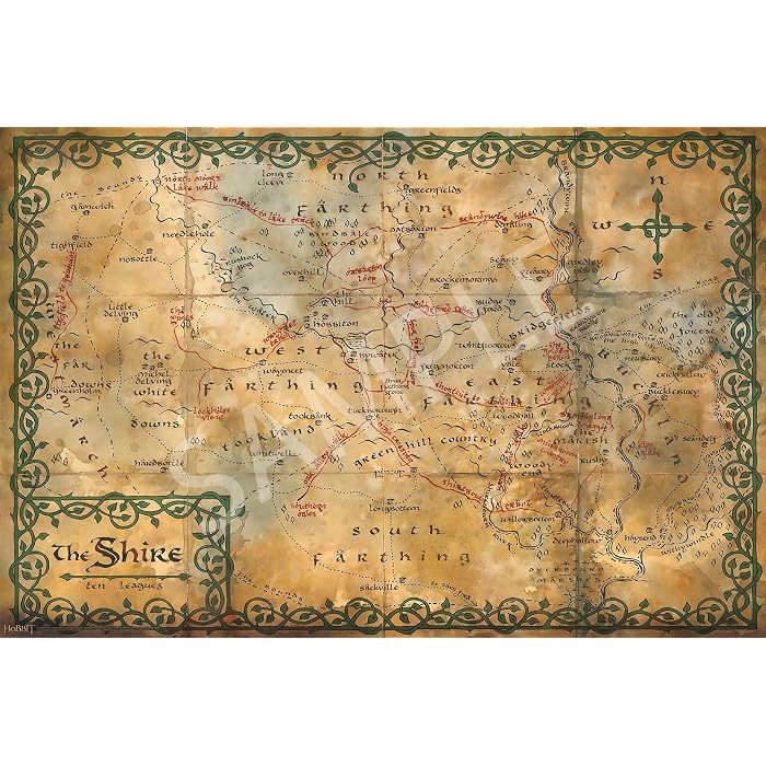 Buy Best Print Store - The Lord of The Rings, Hobbit, Shire Map Poster (18x24 inches) Online at ...