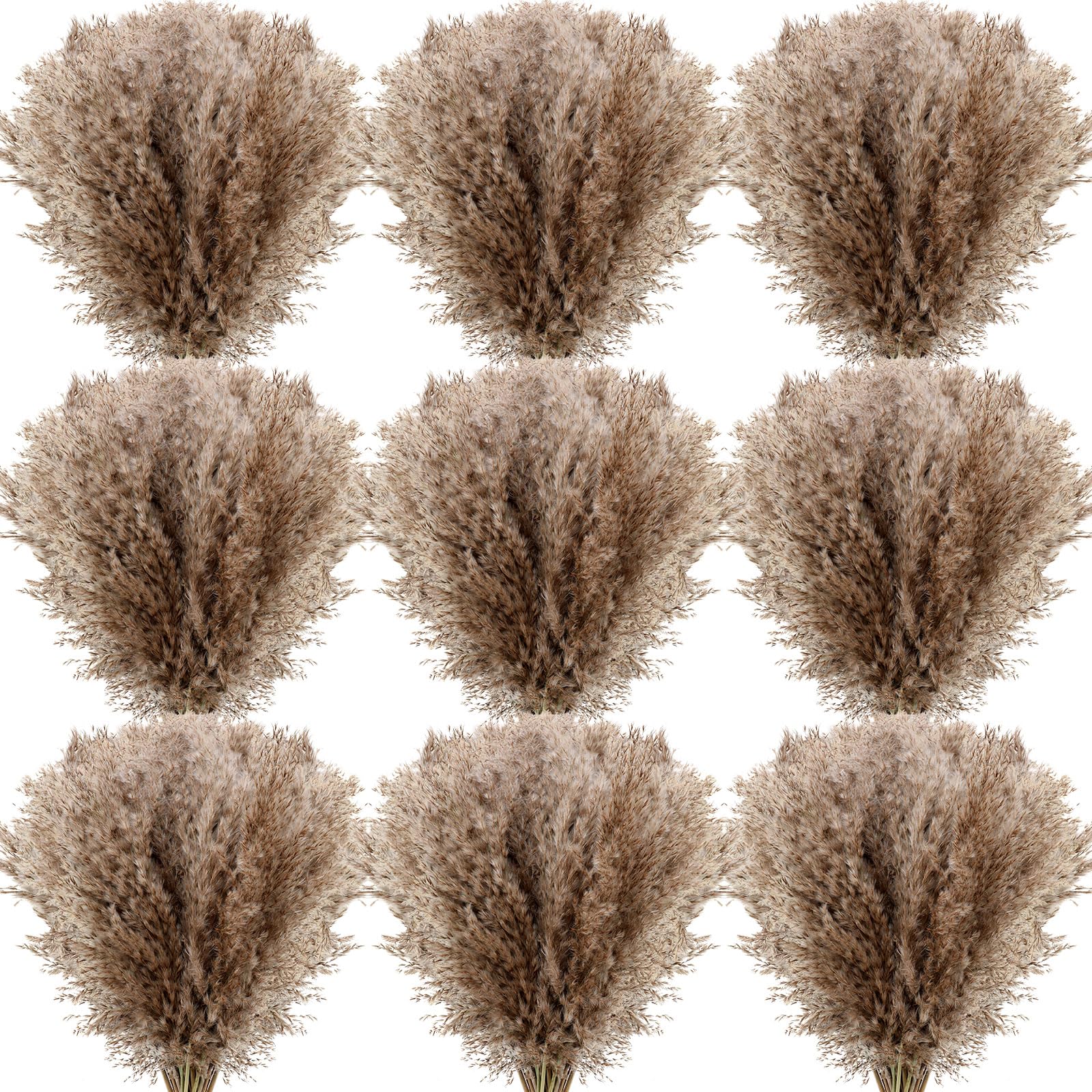 Janinka Dried Pampas Grass Decor 17 Inch Bulk Natural Small Pompous Wild Fluffy Pampas Floral Boho Decor Flowers for Wedding Party Farmhouse Home
