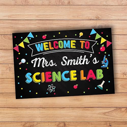 Miniatura 2 de Anna Flora Póster de clase de laboratorio de ciencias, decoración personalizada para profesores para aula, impresiones escolares, letrero de