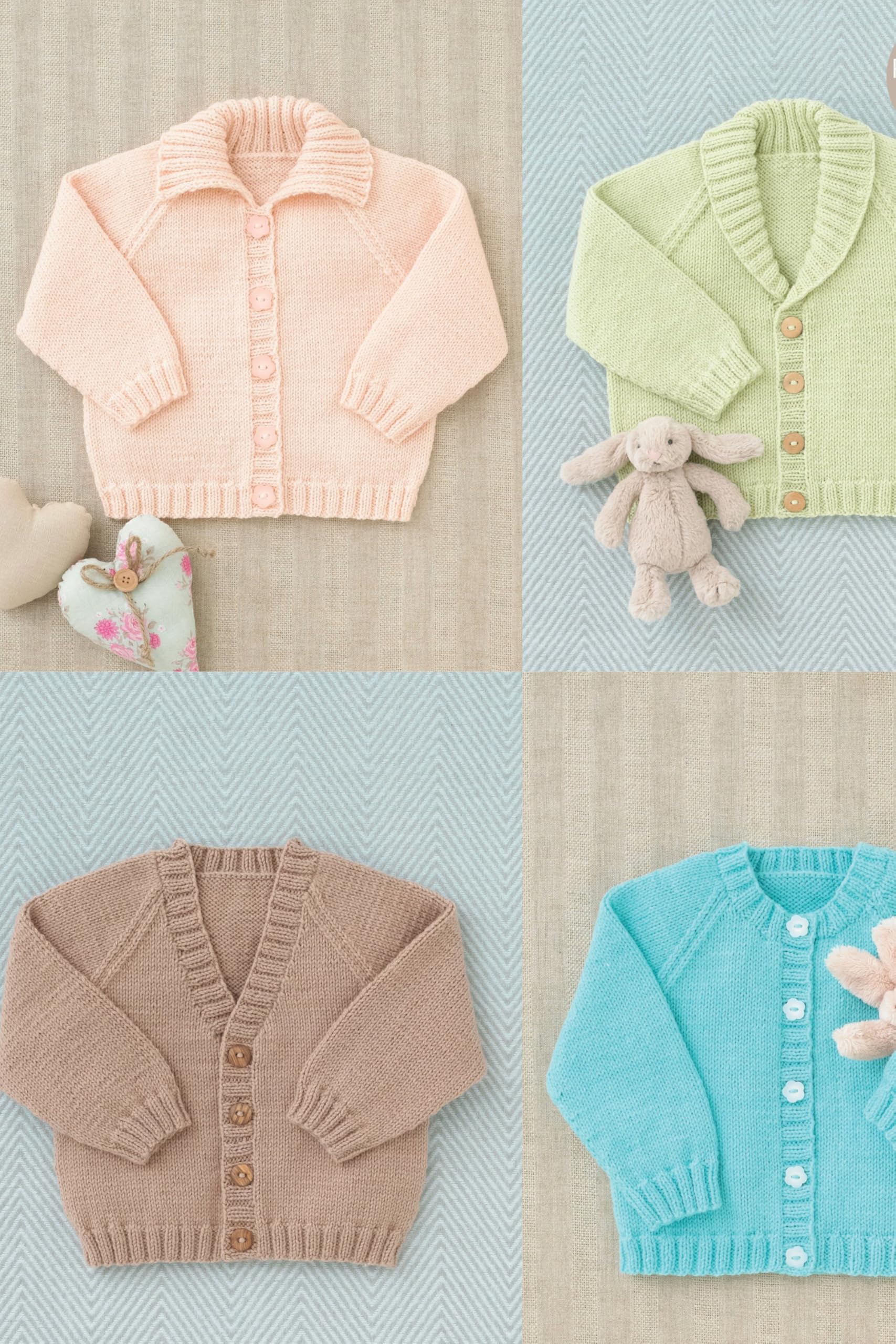 Sirdar Snuggly 4 ply Knitting Pattern - 4512 Baby's Raglan Cardigans