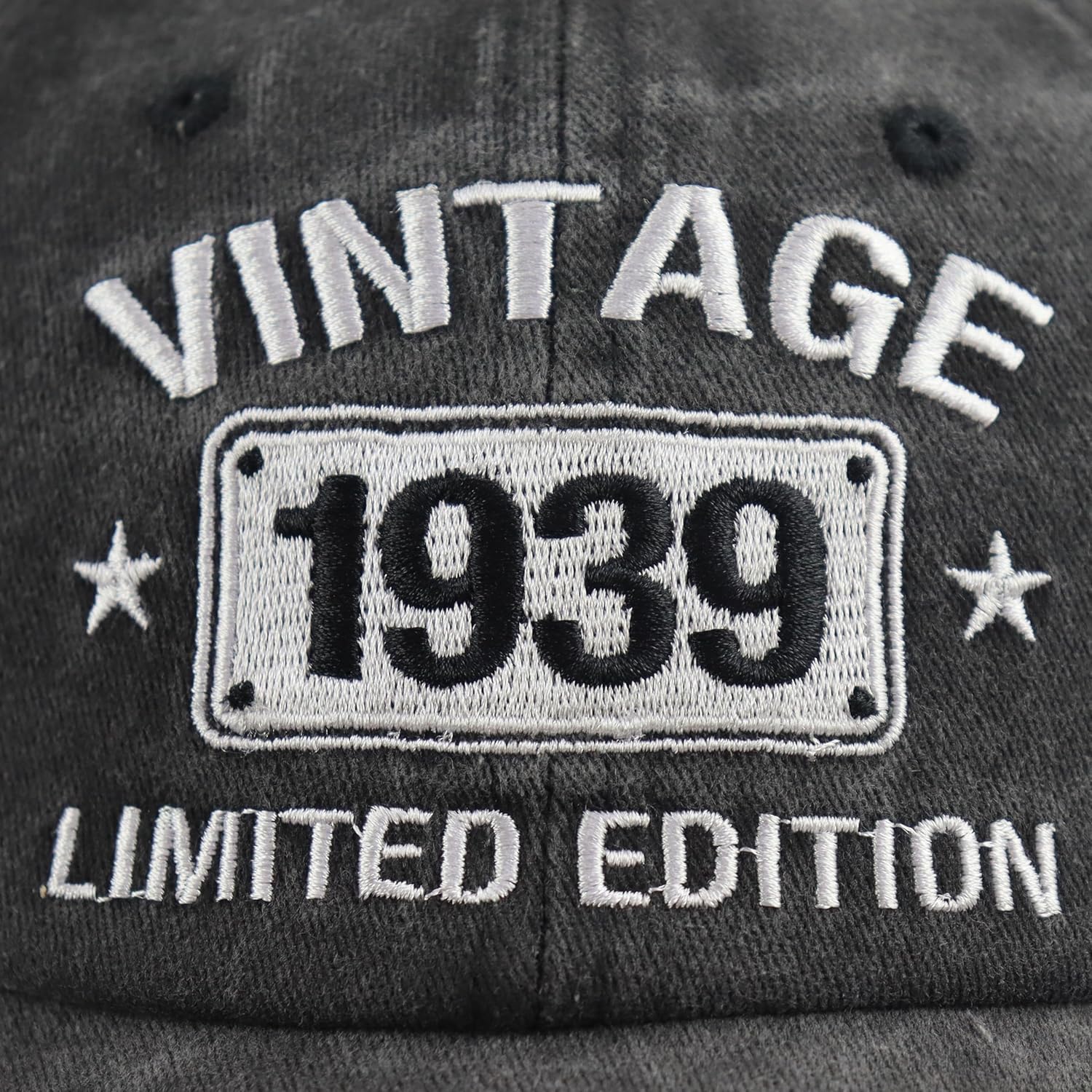 Vintage 1944 1943 1942 1941 1940 1939 1938 1937 1936 1935 Limited Edition Adjustable Embroidered Baseball Cap - Image 2