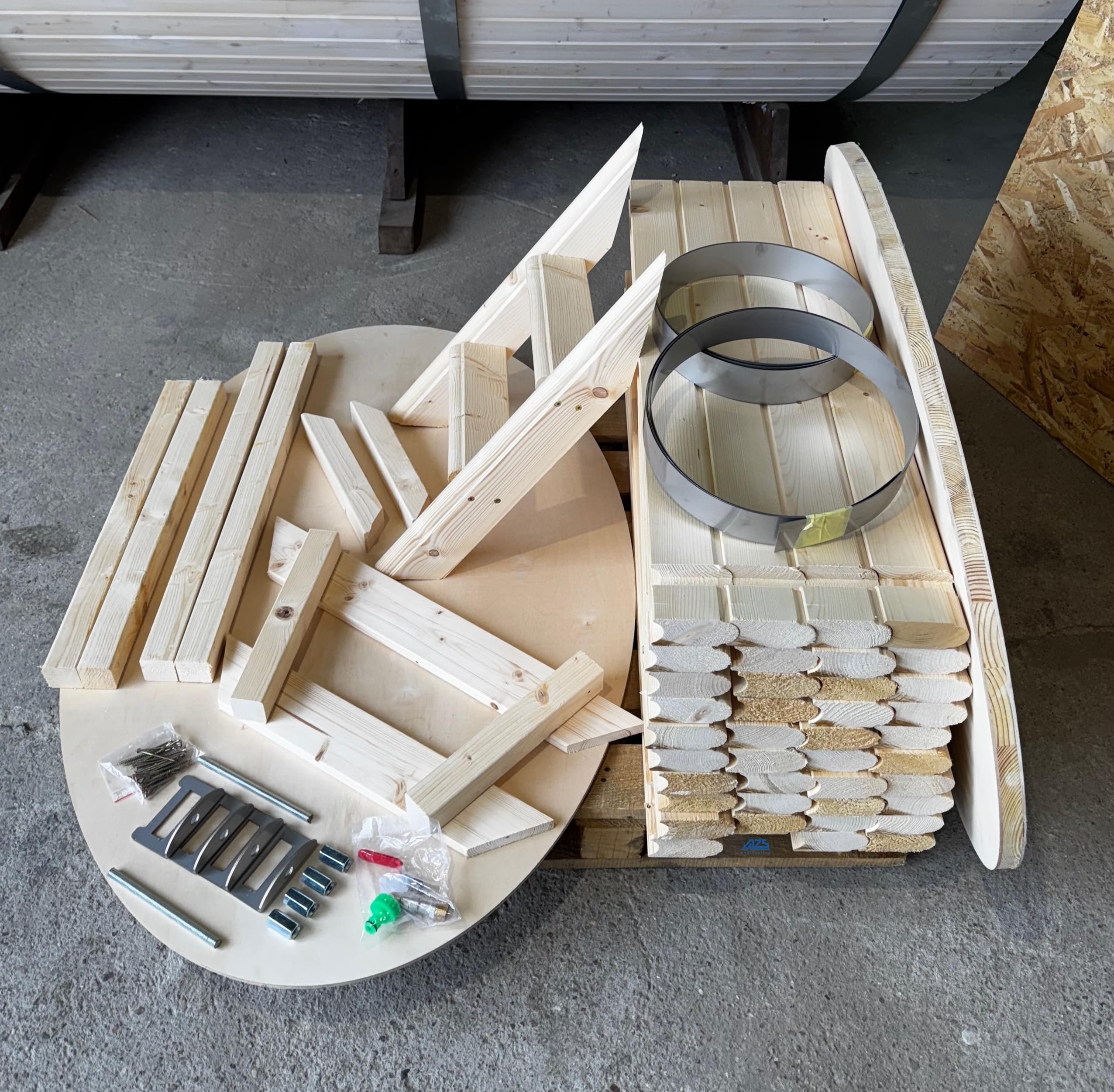 Holzfass zum Eisbaden Cold Tub Eistonne 120 cm Model 1BO