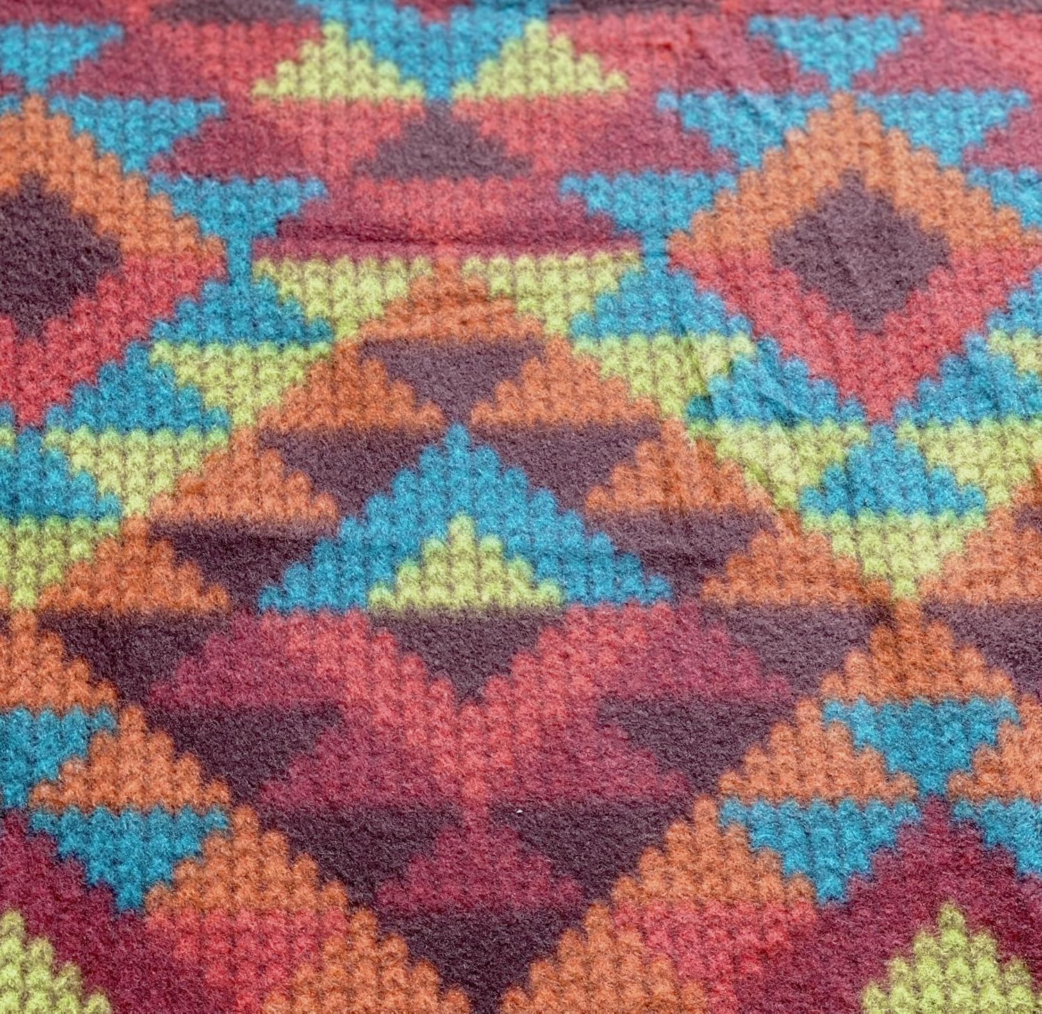 Argyle Pattern Anti-Pill Premium Fleece Fabric by The Yard