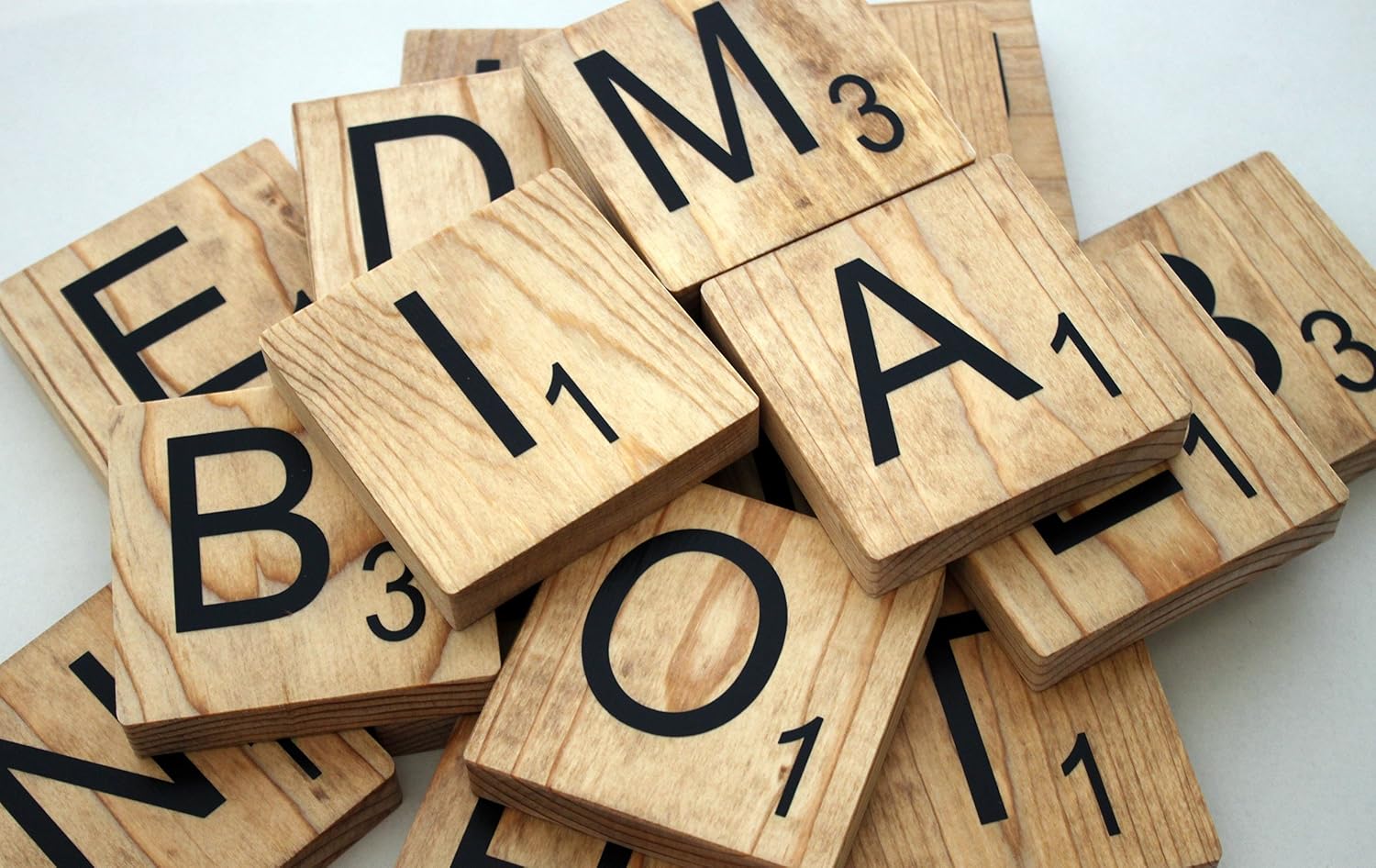 Large Scrabble Tile - 3.5 x 3.5 Inch Tiles - Large Wood Scrabble Letter - Scrabble Tiles For Wall - Scrabble Home Decor