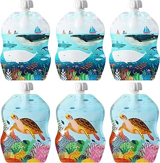 ChooMee Reusable Baby Food Storage Pouches, 8 oz | Ideal for Baby Food, Smoothies and Purees | Secure Double Lock Zipper, ...