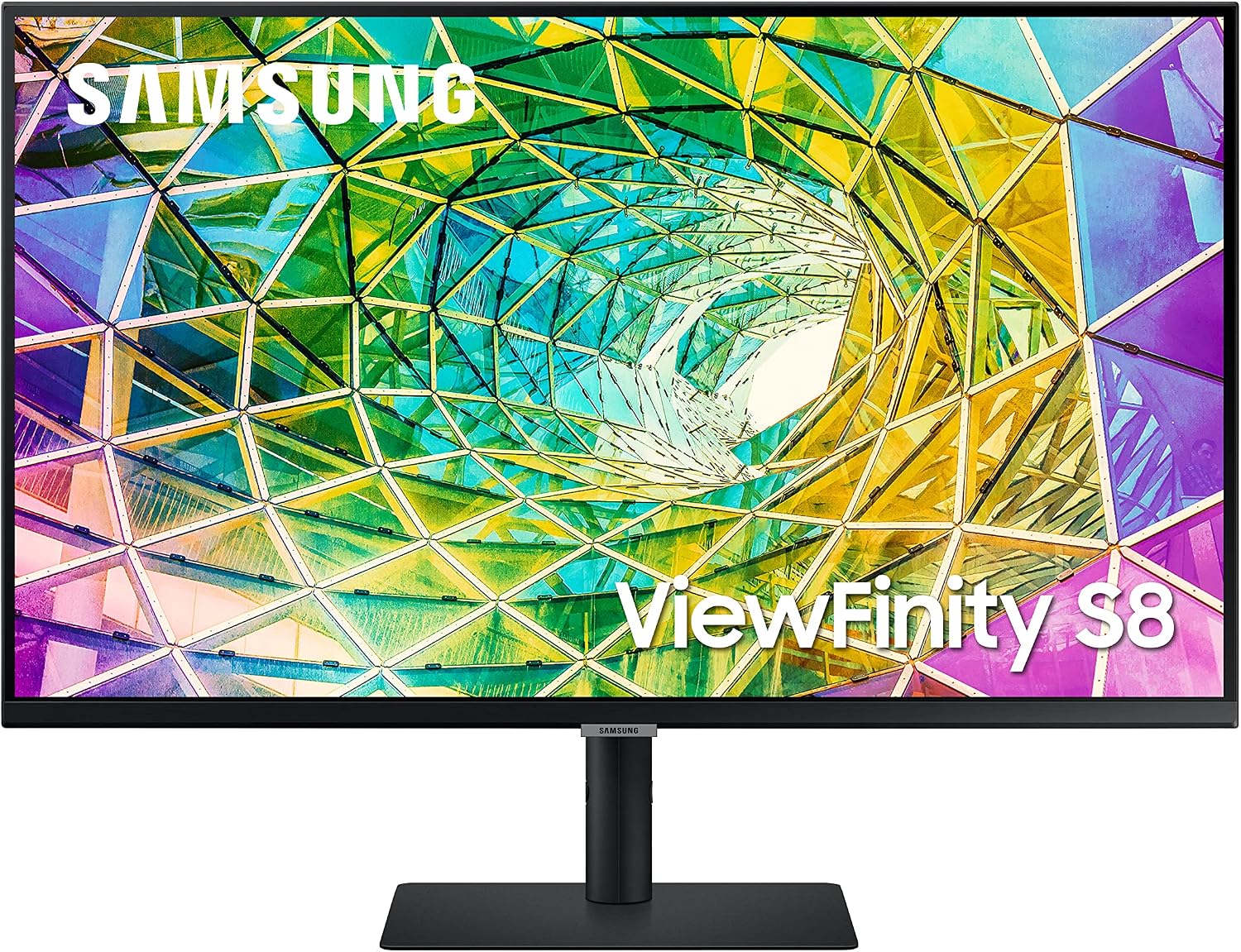 ViewFinity S8 27-Inch Series 4K UHD High Resolution Monitor, IPS Panel, 60Hz, Thunderbolt 4, HDR 10+, Built-in Speakers, Height Adjustable Stand, (LS27B800TGNXGO), 2022