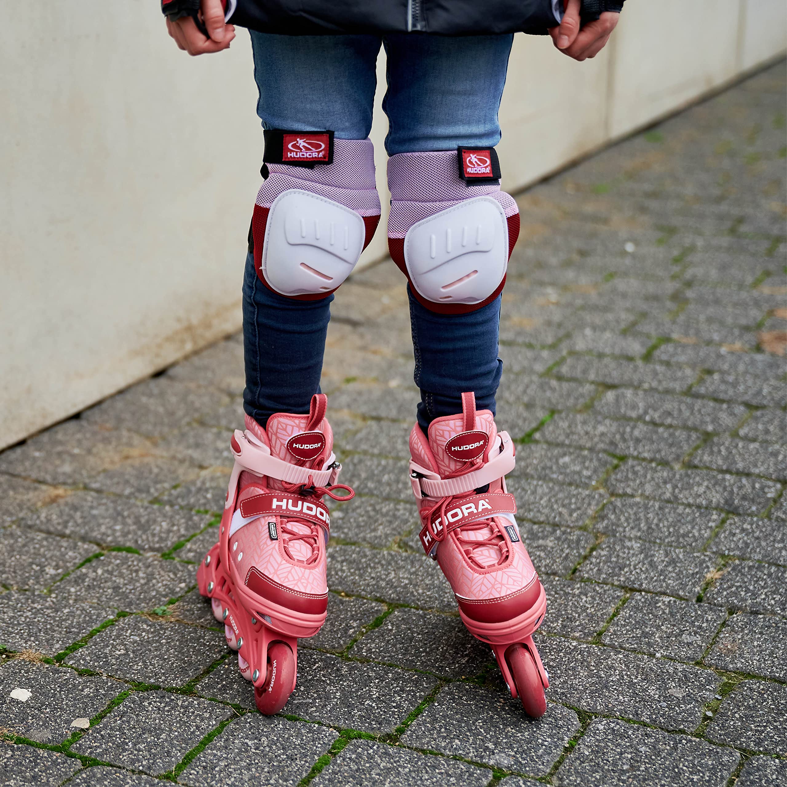 HUDORA Pattini in linea Mia/Leon 2.0 - Pattini in linea per bambini/ragazzi e adulti in diverse misure - Pattini a rotelle regolabili fino a 4 misure - Pattini a rotelle comodi e di stile