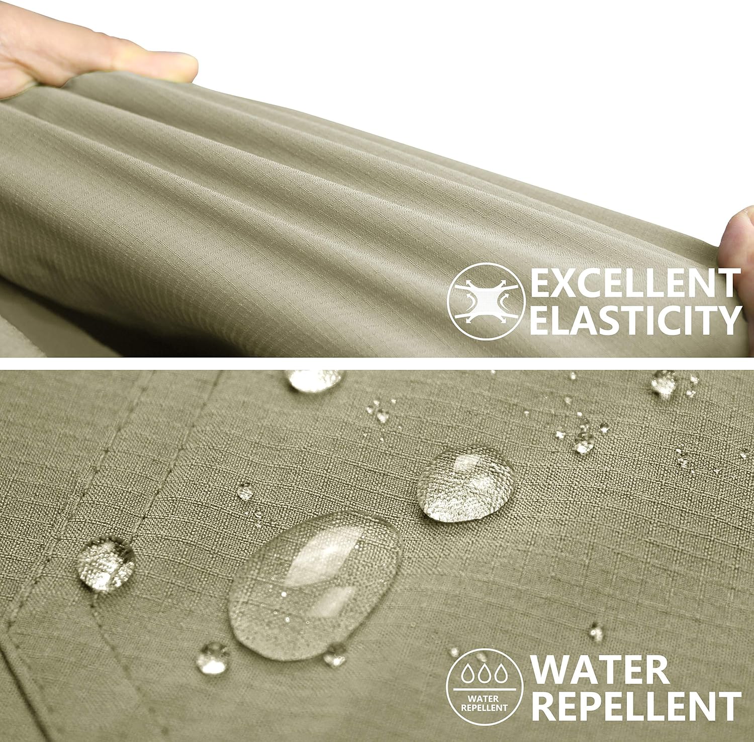 Little Donkey Andy Men's Quick-Dry Stretch Long Sleeve Shirt for Hiking, Travel Sage A1 Size XL - Image 5