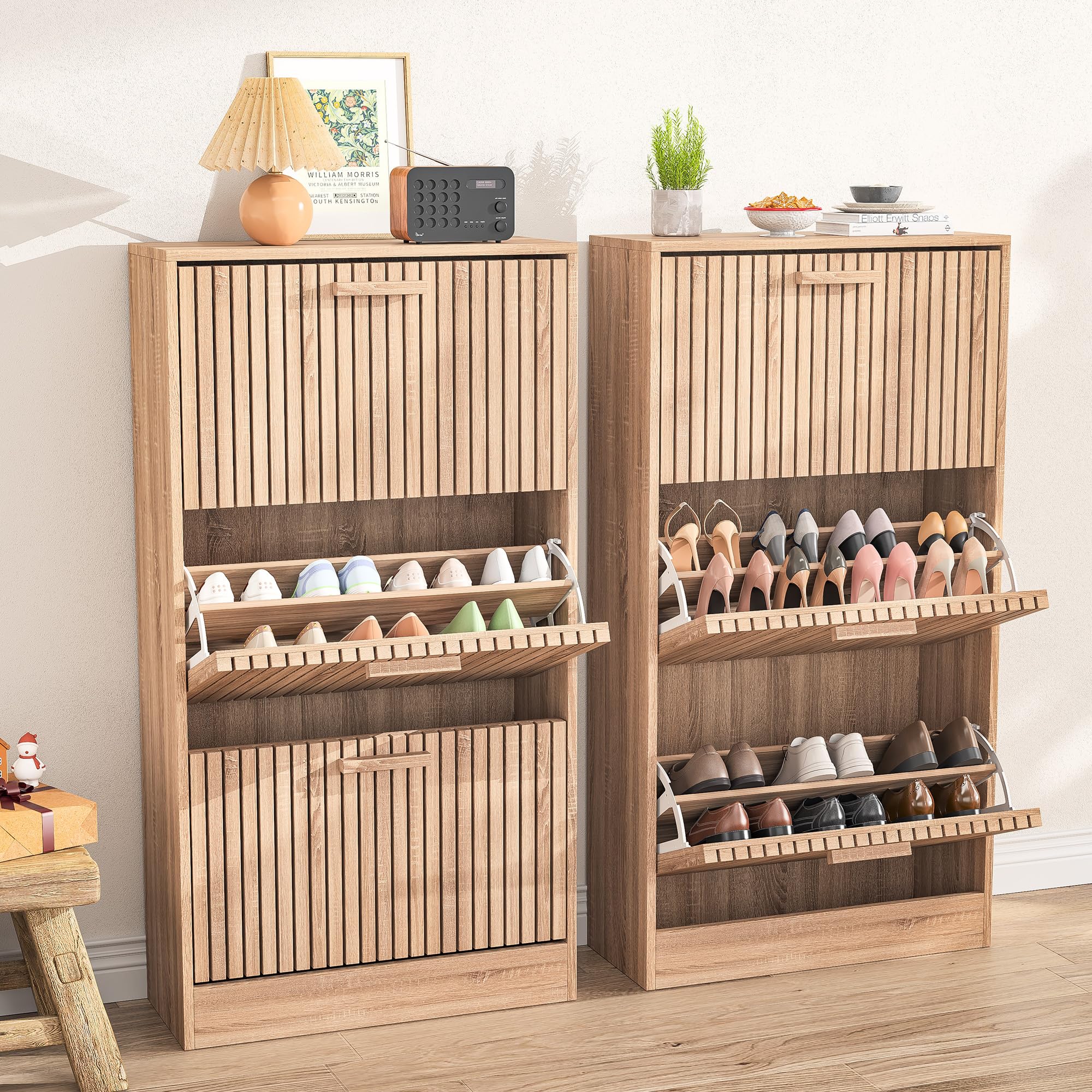 Szafka na buty z 3 szufladami, komoda do komody, nowoczesny schowek szafka na buty, 3 szuflady do wejścia, szafka do przechowywania cha, wys. x szer. x gł.: 113 x 60 x 24 cm