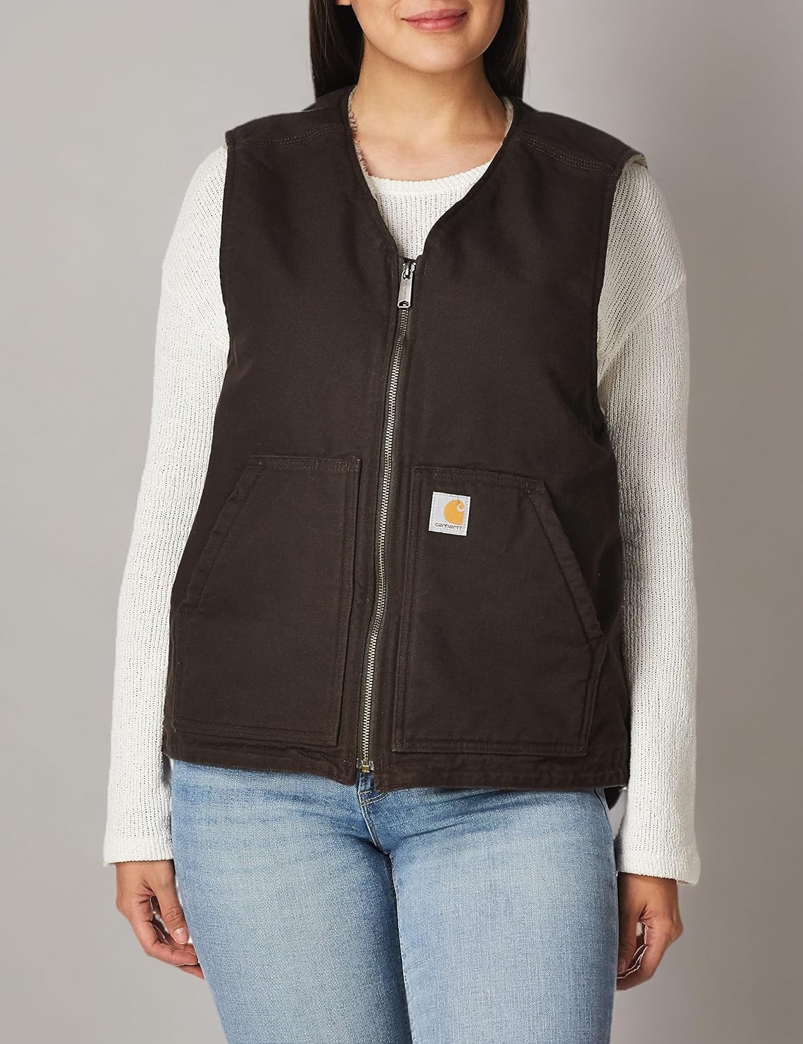 Carhartt Men's 104394 Washed Duck Vest - Sherpa Lined - Image 4