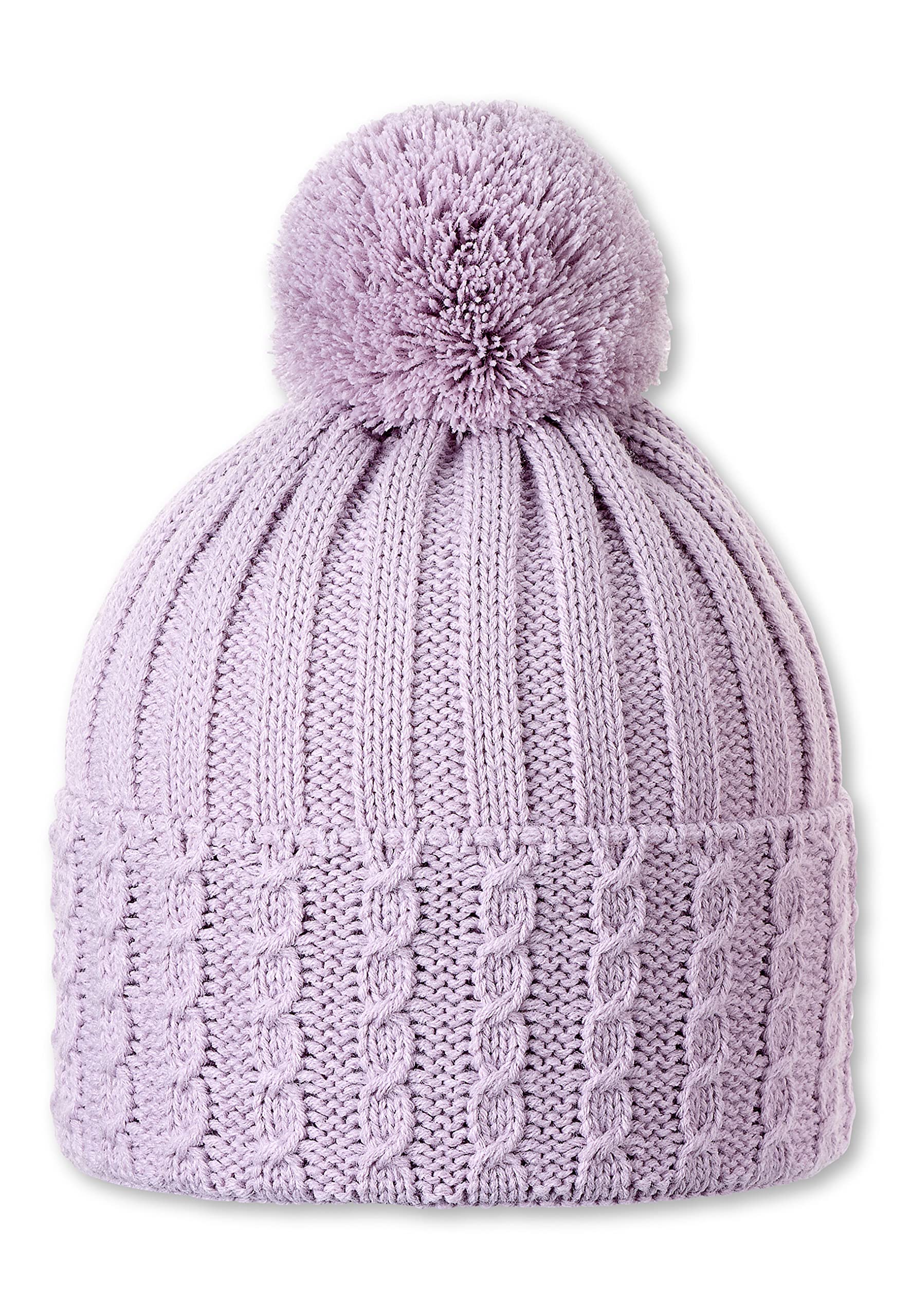 Sterntaler Baby Mädchen Mütze Baby Bommelstrickmütze Rippe