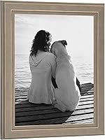 Vista 3 de DesignOvation - Portarretrato Kieva de madera maciza, Madera, Gris, envejecido