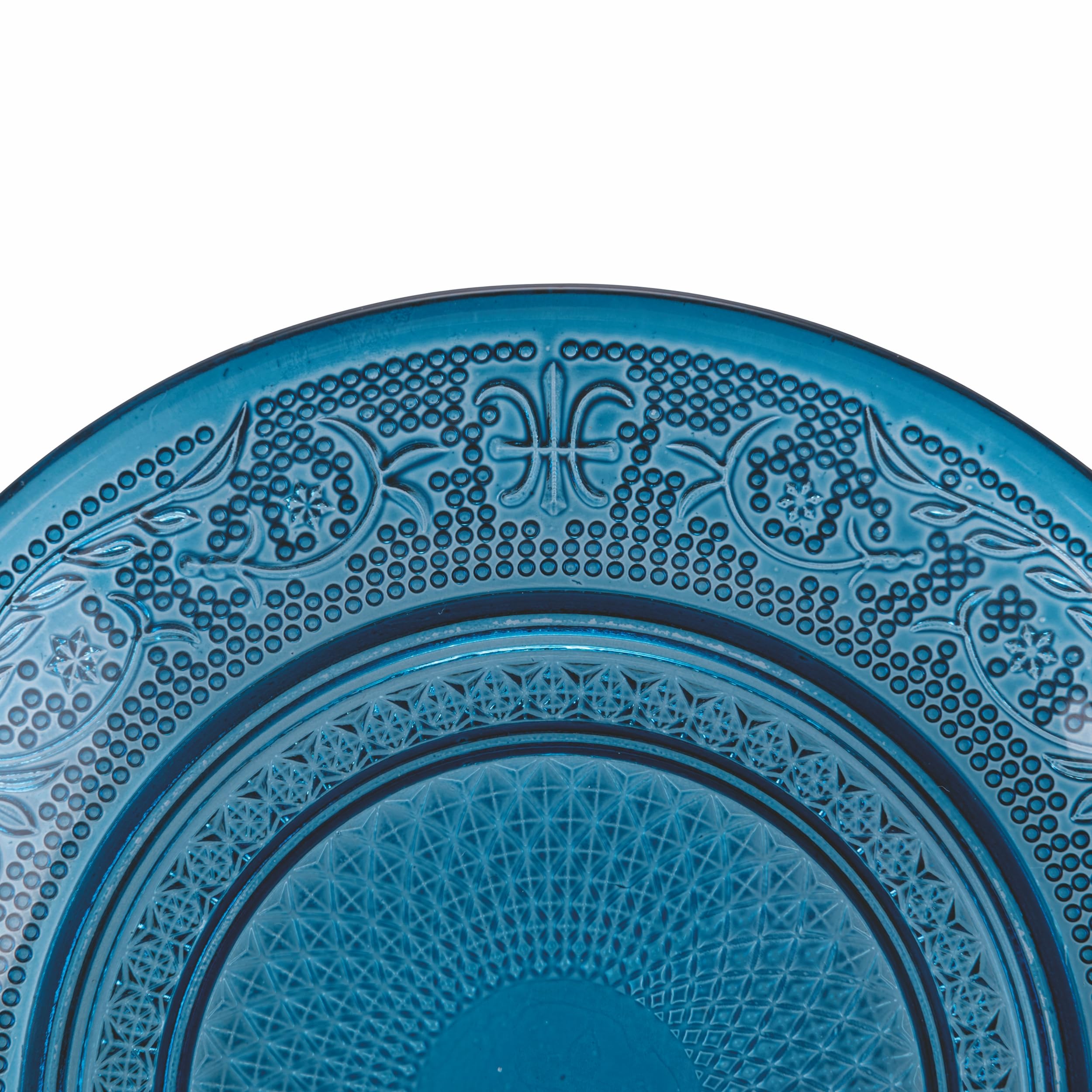 Set 6 Piattini Pane In Vetro Imperial - Ø 15 Cm, Decorati A Rilievo, Lavabili In Lavastoviglie - Foto 4