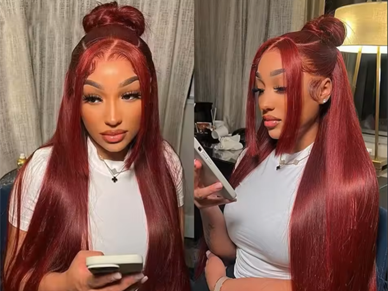 Amazon.com : Dosacia 99j Burgundy 13x6 Lace Front Wigs Human