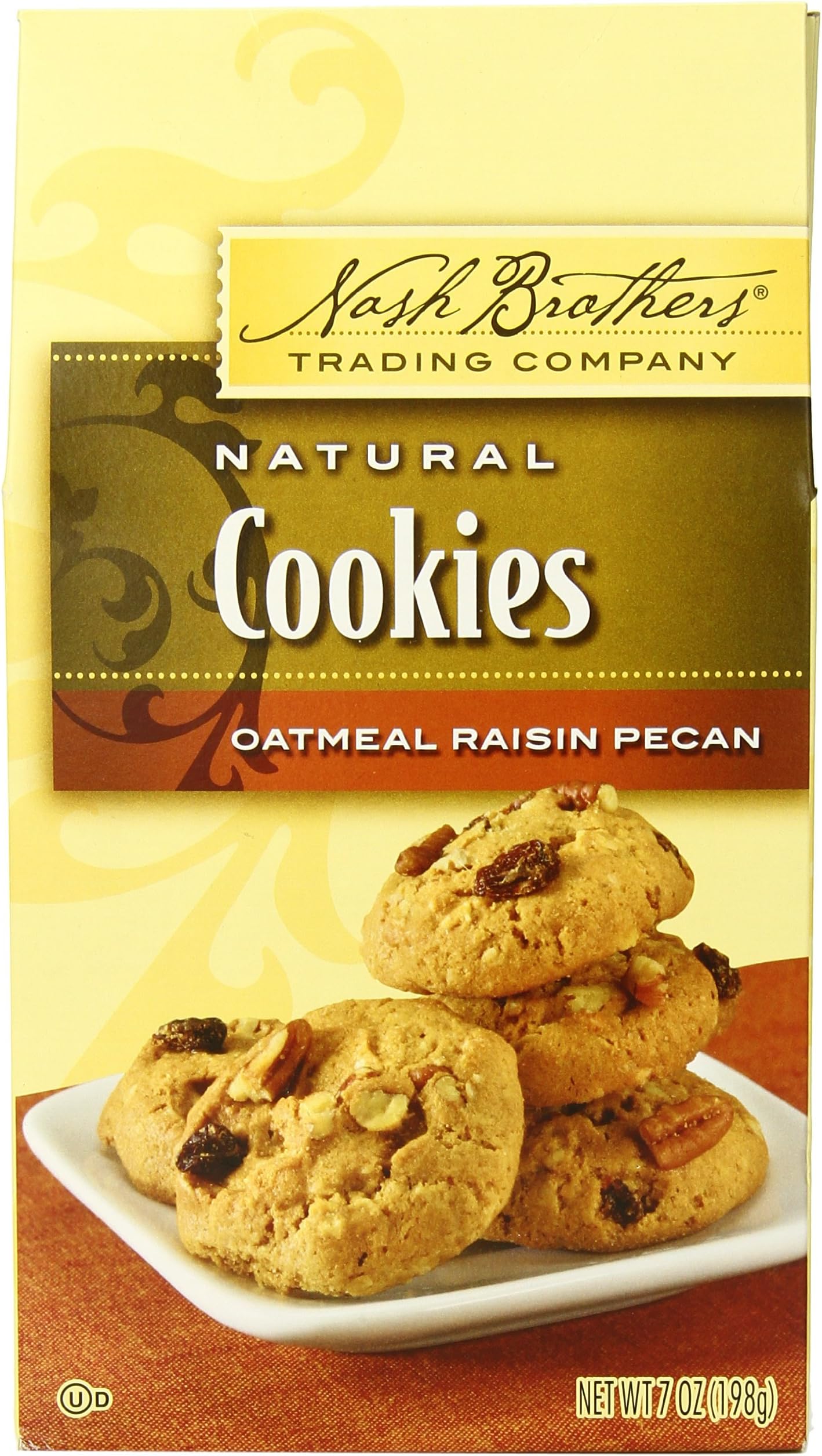 Nash Brothers Trading Natural Cookies, Oatmeal Raisin Pecan, 7 Ounce