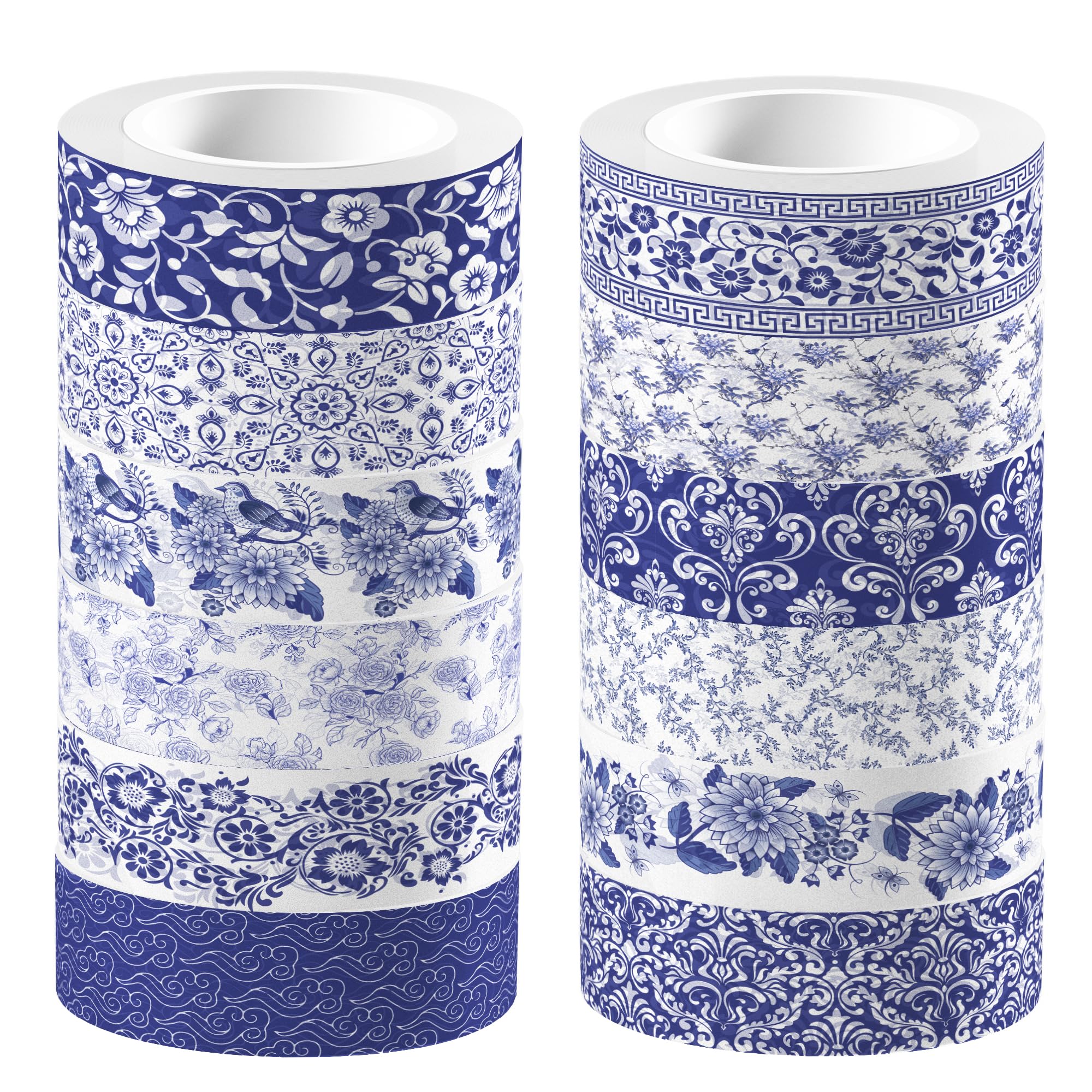 ホワイトタペストリー。 Amazon.com: JOINFANXIN 12 Rolls Blue and White Porcelain Washi