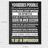 Vista 1 de Póster de Soy Un Emprendedor Motivacional para USO en Casa Y Oficina - Comienza Bien Tu Día Recordándote Porque Haces Lo Que Haces - Español Language