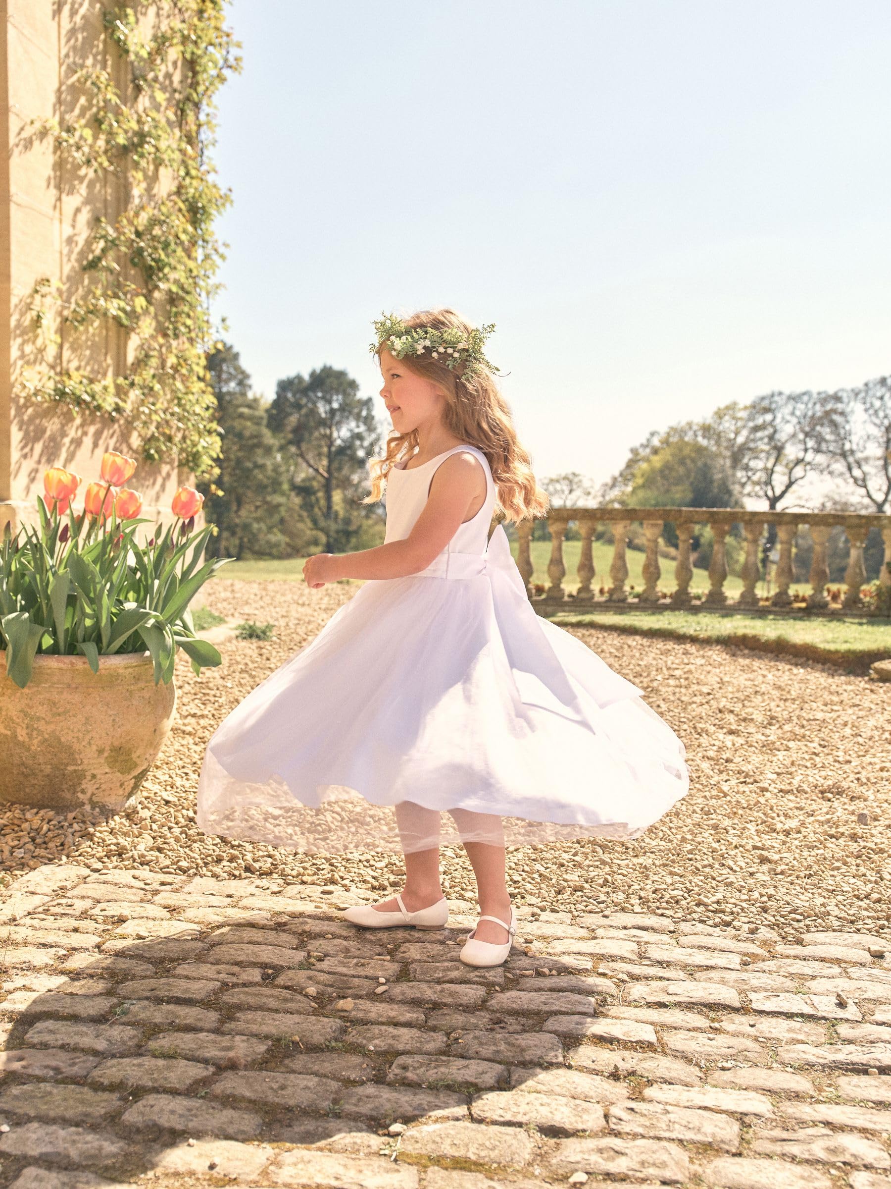 NEXT Niñas Vestido de Flores con Lazo para niña