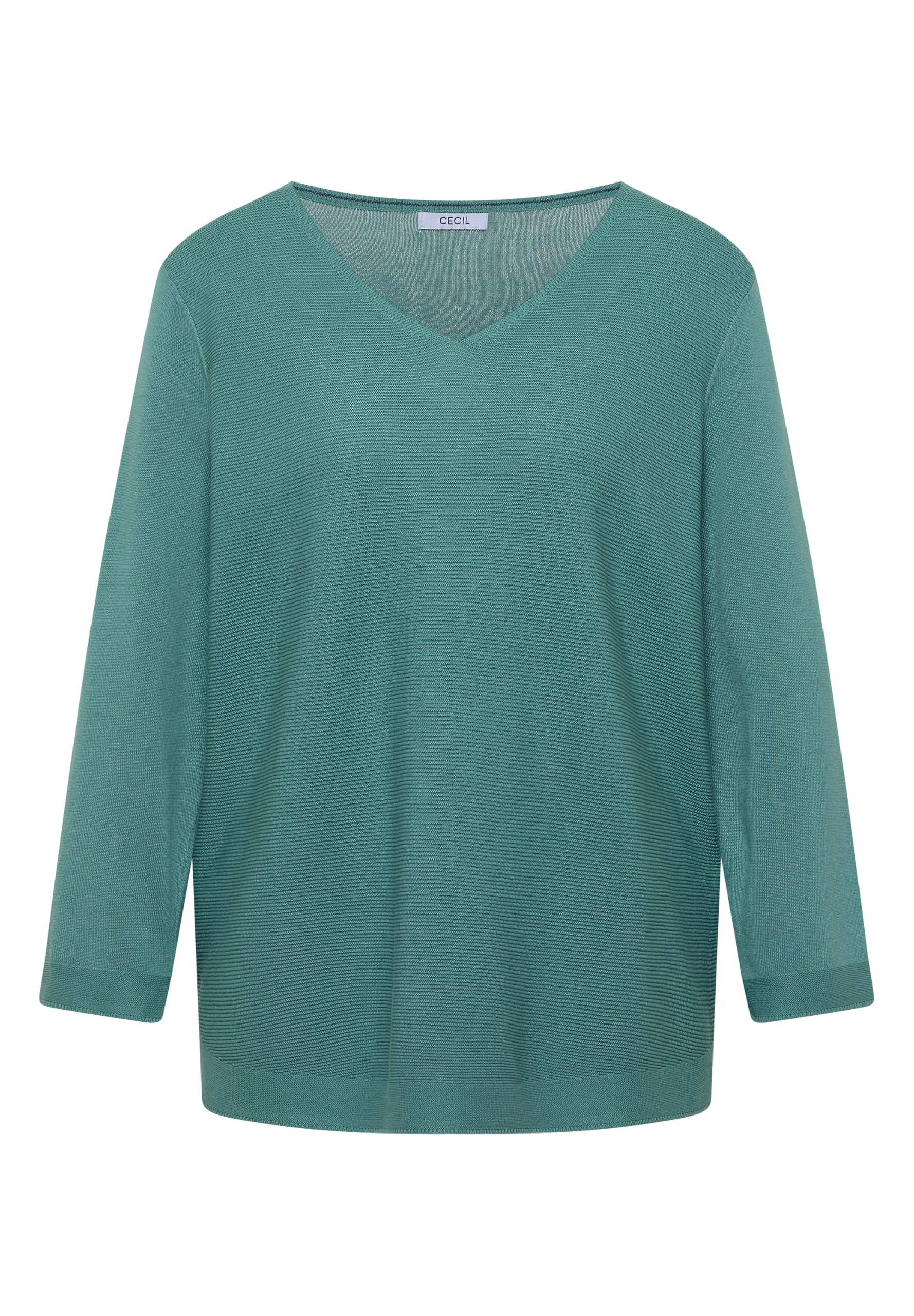 Cecil Damen 3/4-Arm Pullover mit V-Neck und Strukturfront