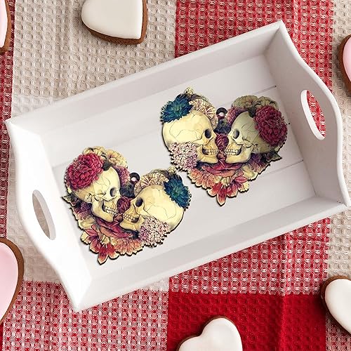 Miniatura 7 de WODORO Día de Los Muertos Decoración del Día de los Muertos Decoración de árbol de Navidad de cerámica Espejo retrovisor accesorios para colgar el