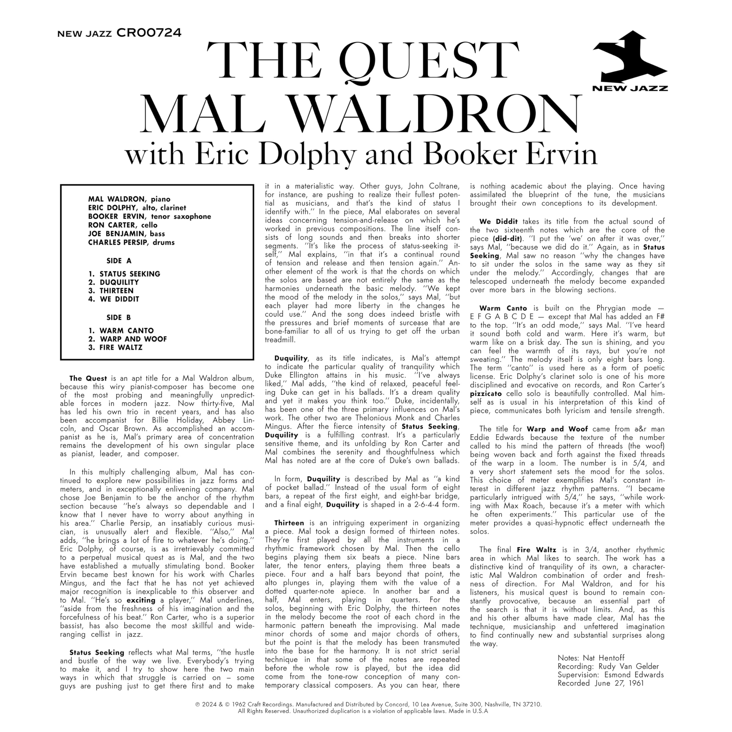 The Quest (Original Jazz Classics)