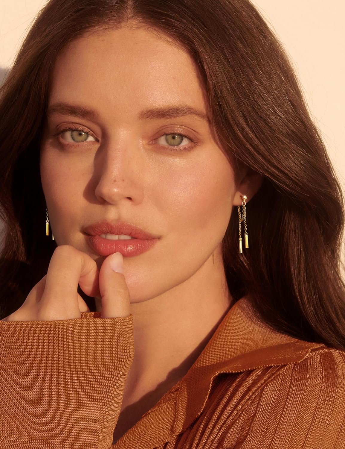 Kakonia 14K Gold Plated 925 Sterling Silver Posts Dangle Earrings for Women Hypoallergenic Pearl CZ Drop Earring Dainty Trendy Simple Long Dangling Threader Earrings for Women Jewelry Gifts - Image 8