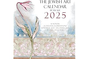 Jewish Art Calendar by Mickie 2025 - Hebrew Calendar 2023-2024