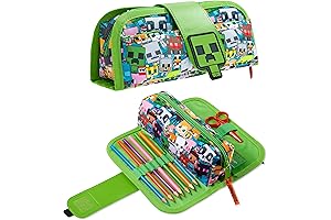 Minecraft Pencil Case, Detachable Pen Pouch for Boys & Girls