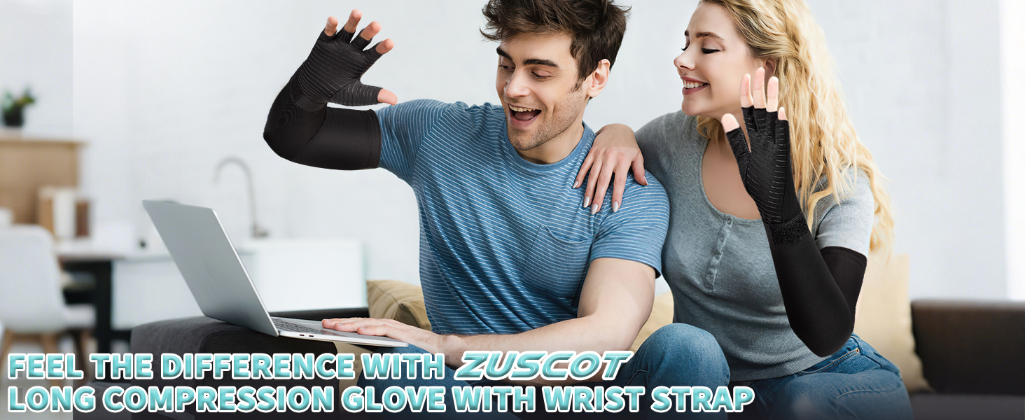 トップス alexiastam Wellness Contrast Cuff Long Amazon.com: Zuscot Copper Long Compression Arthritis Glove with