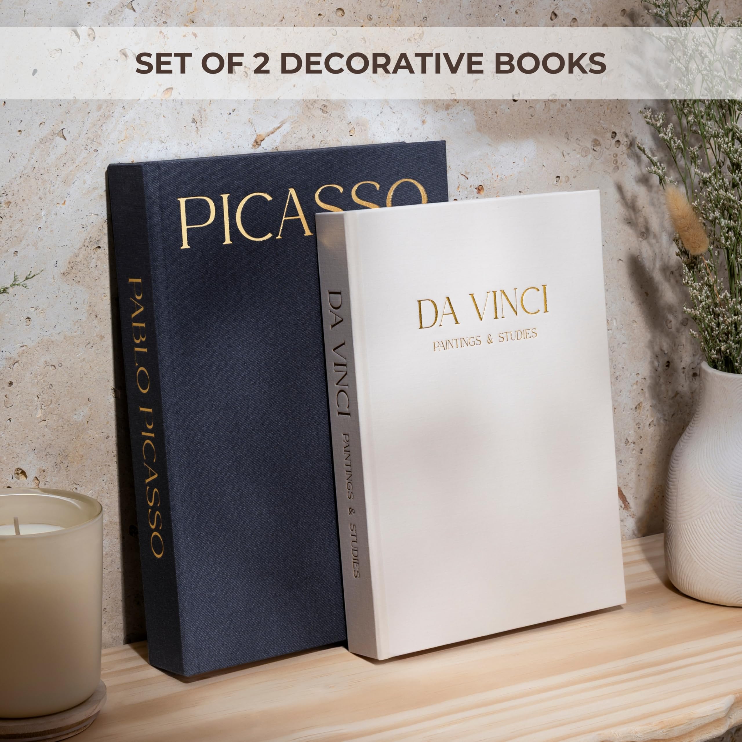 Amazon.com: LUMNEST Decorative Books Set of 2 with Hidden Storage