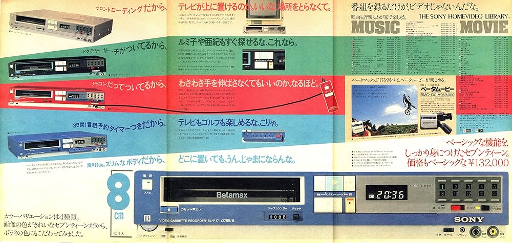 SONY Betamax ビデオ カセット レコーダーSL-f17 Amazon | SONY SL-F17 ベータビデオデッキ | VHSビデオデッキ 通販