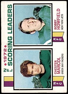 1973 Topps # 4 Scoring Leaders Chester Marcol/Bobby Howfield Green Bay/New York Packers/Jets (Football Card) VG/EX Packer...