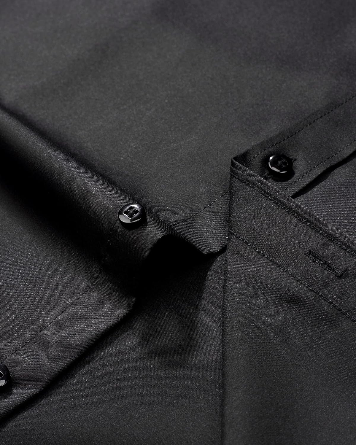 J.VER Boy's Long Sleeve Dress Shirts Solid Stretch Wrinkle-Free Shirt Kids Casual Button Down Shirts School Uniform - Image 5