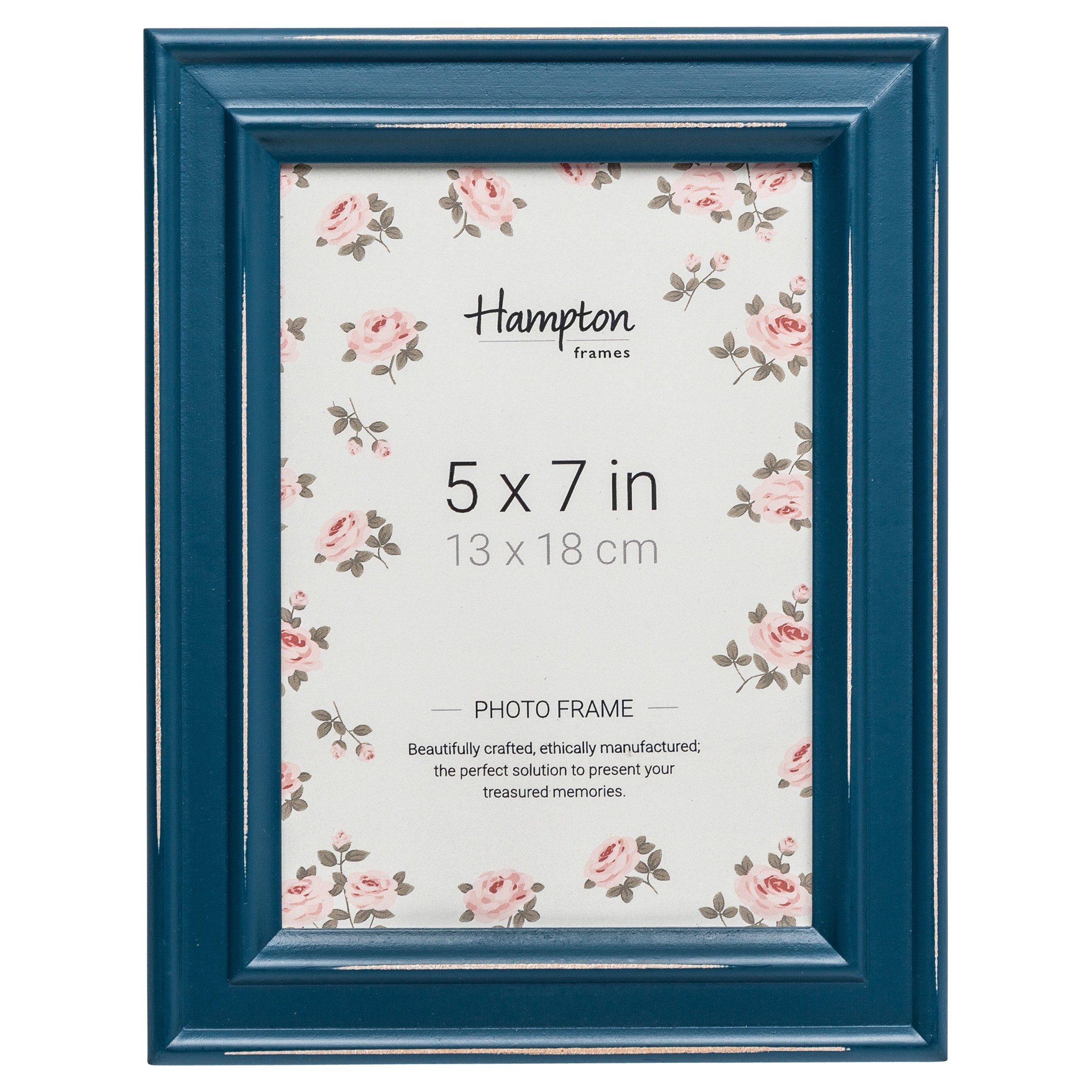 Hampton Frames Blue Paloma Teal Shabby Chic 5X7 13X18cm Distressed Wood Photo Frame Pal301957tl