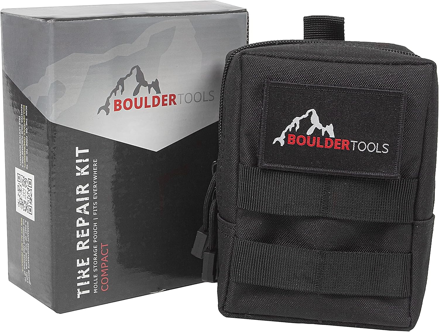 Boulder Tools - Compact Tire Repair kit with Molle Storage Pouch. Heavy Duty Universal Tire Plug Kit, Easily Stores Inside Your UTV, ATV, Truck, Motorcycle, Overlanding Gear or RV : Automotive
