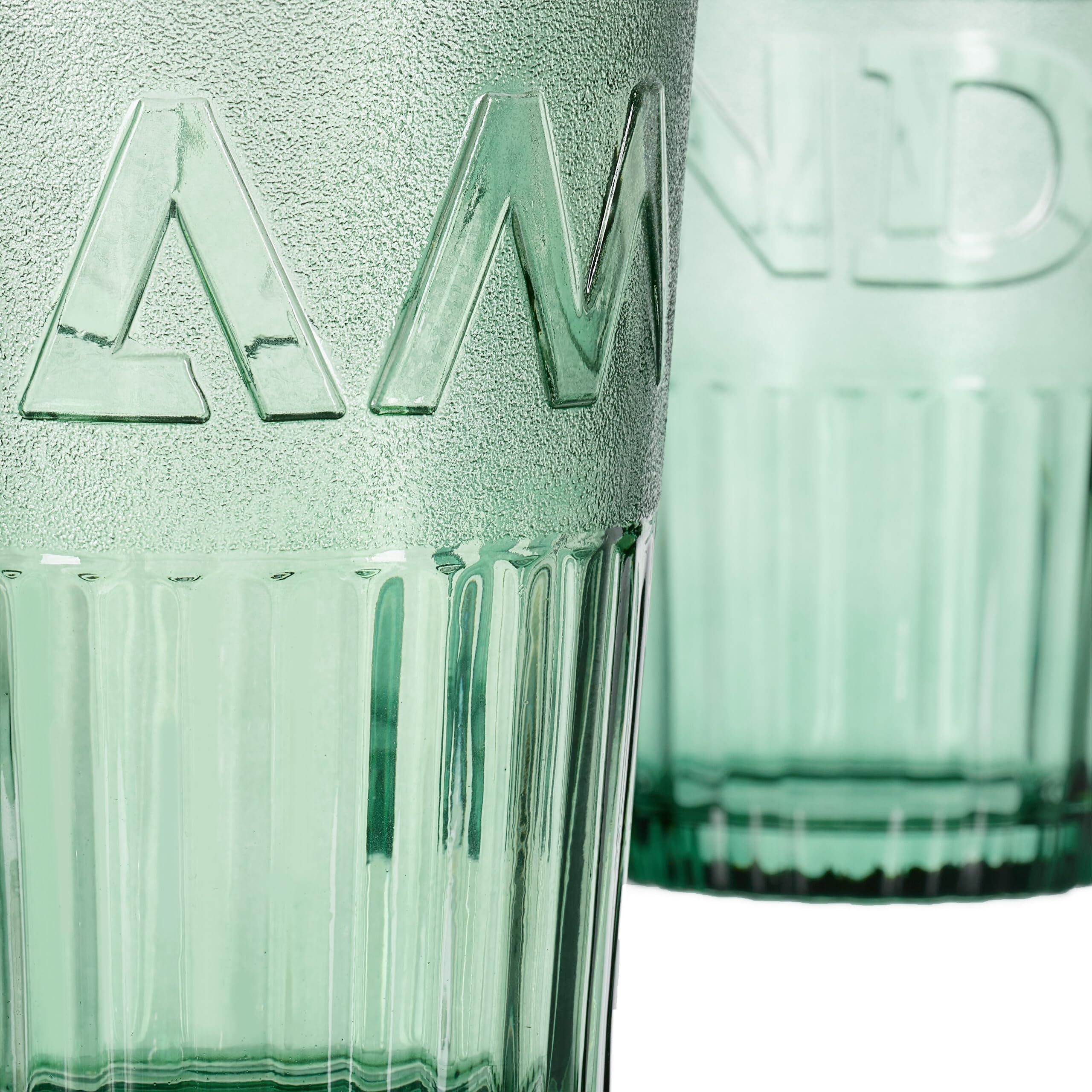 Relaxdays Set da 2 Tazze per Bevande, Bicchieri in Vetro per Frullati, con Coperchio Cannuccia e Manico, 450 ml, Verde