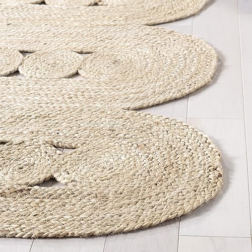 Miniatura 3 de Safavieh Natural Fiber Collection NF365A - Alfombra de camino de yute tejida hecha a mano con trenzado de granja de 2 pies 3 pulgadas x 10 pies,