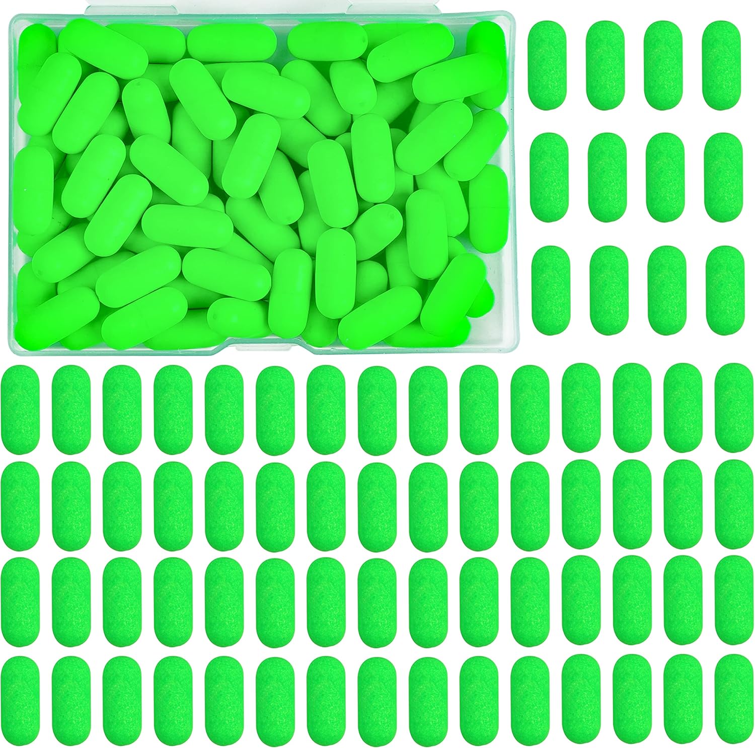 JOGFFDE 80PCS Foam Floats Pompano Fishing Rigs Cylinder