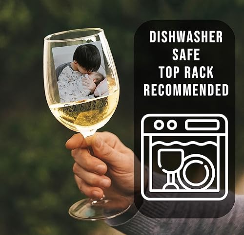 Miniatura 3 de Copa de vino personalizada con tallo para el Día de la Madre, 16 onzas, regalos para la nueva mamá, regalo personalizado para el posparto, para