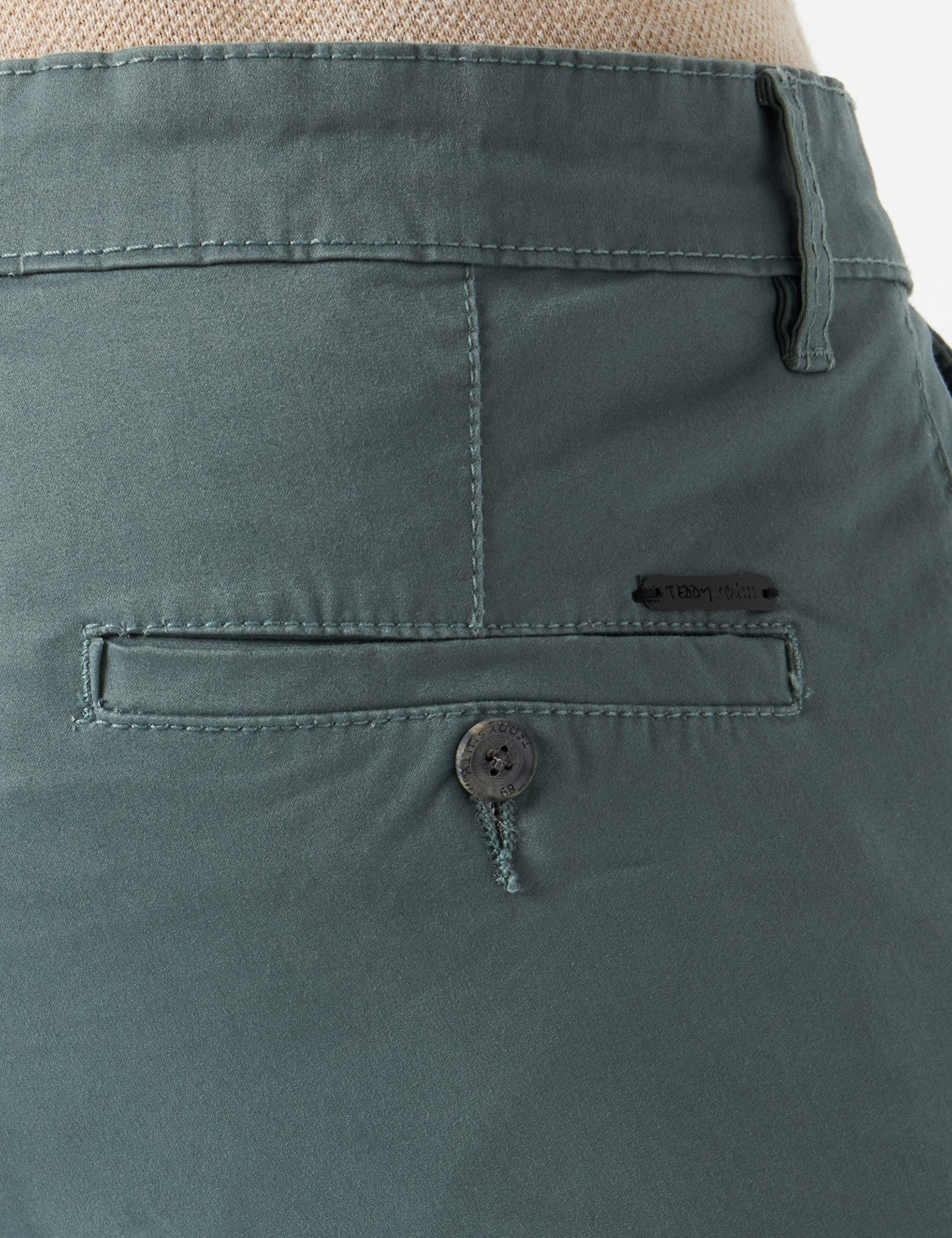 Teddy Smith P-Chino Satén Pantalones de Vestir para Hombre