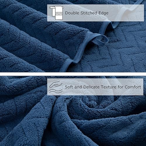 Miniatura 4 de 4 Piece Oversize Bathroom Towels Set, 35 x 70Inch Bath Towels Set 600 GSM Microfiber Super Soft Absorbent Extra Large Bath Towels for Hotel, Machine