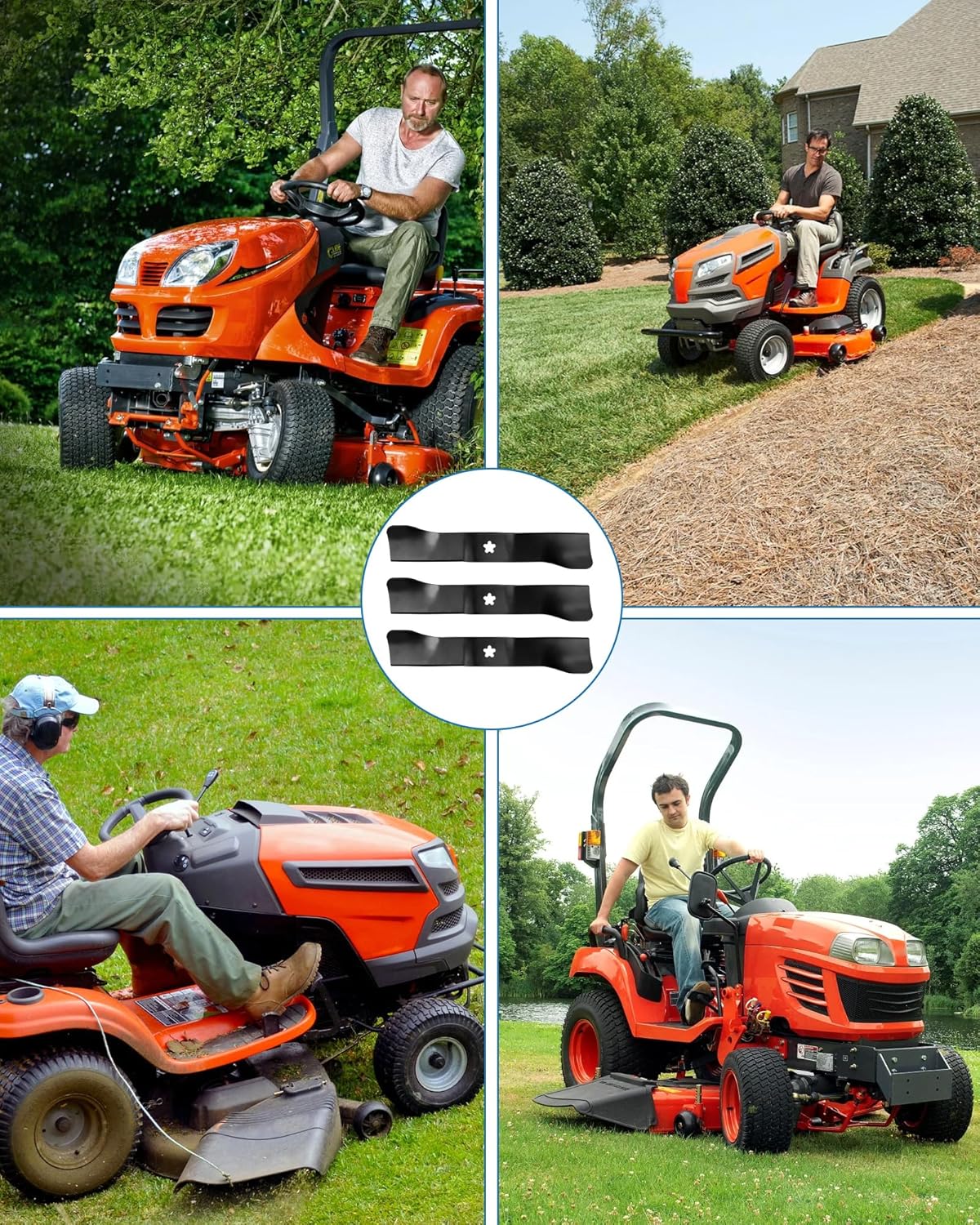 IWIWE 588811002 Blade Compatible with Husqvarna 48 Inch Deck Lawn Mower-Z248F MZ48 TS348 TS248TD TS248G YT2448F YT48DXLS RZT48(High Lift-Set of 3)