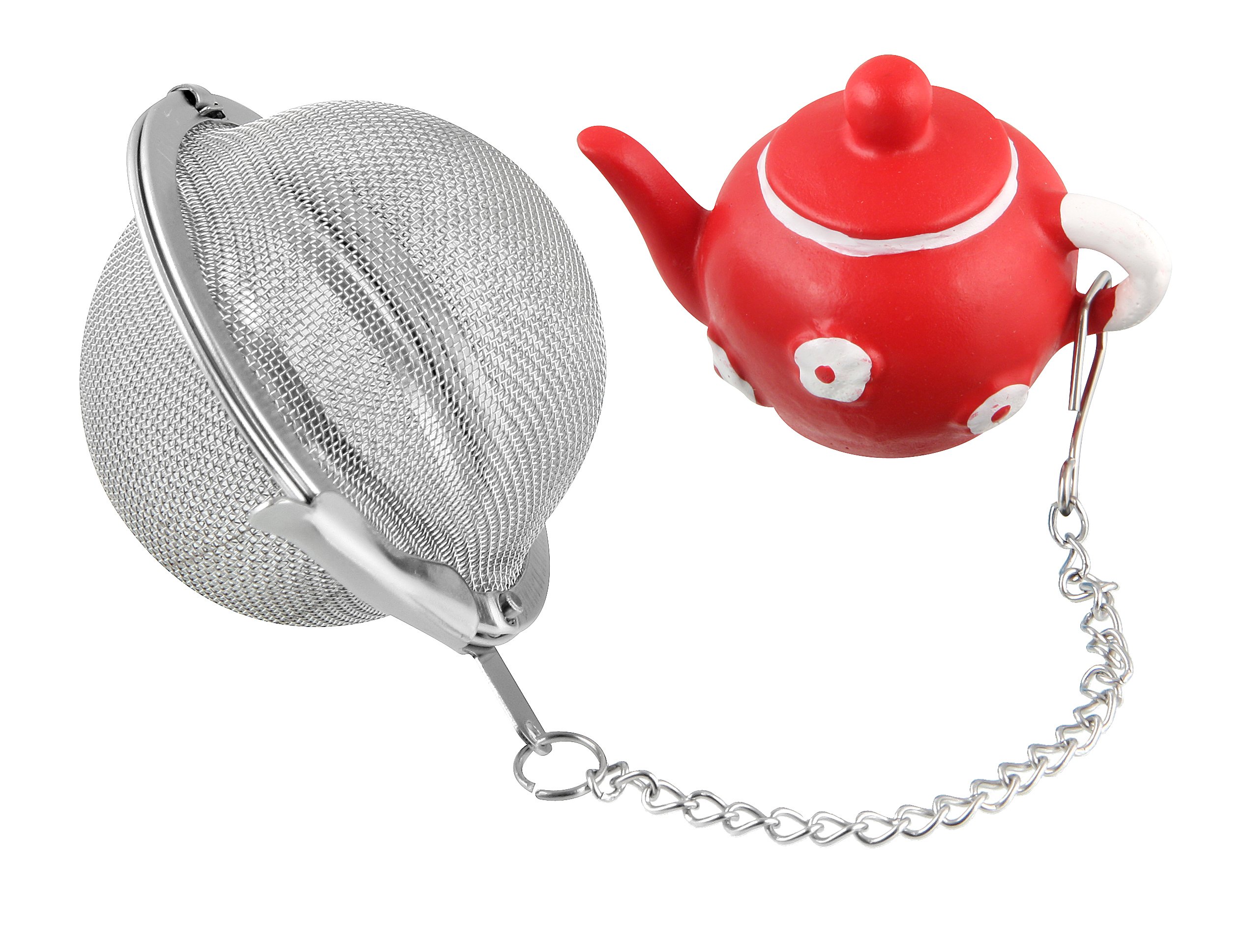 Fackelmann 49129 Boule à thé avec Coupe Acier Inoxydable Argent 4 x 4,5 cm