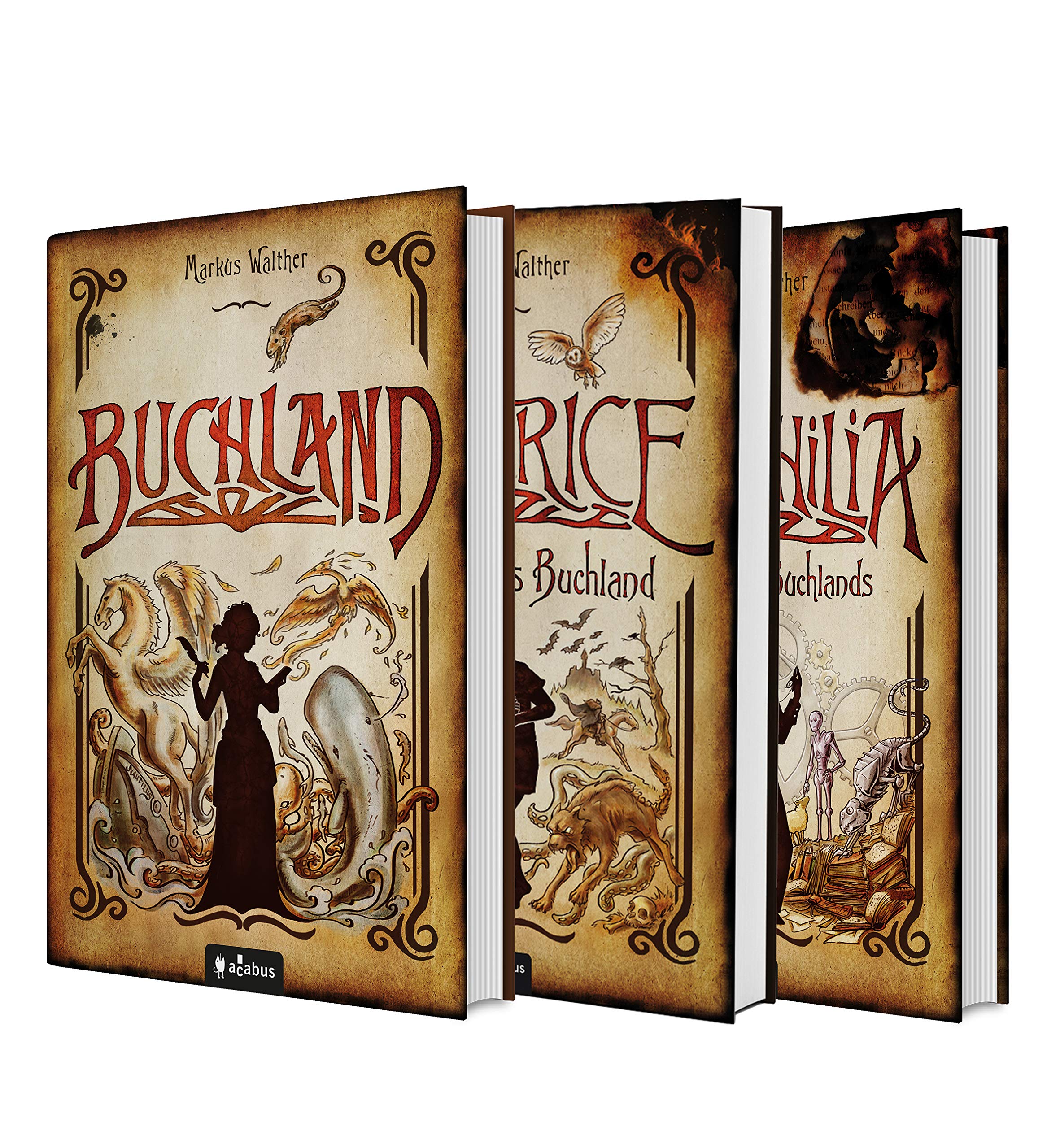 Buchland Band 1-3: Buchland / Beatrice. Rückkehr ins Buchland / Bibliophilia. Das Ende des Buchlands: Die komplette Trilogie (German Edition)