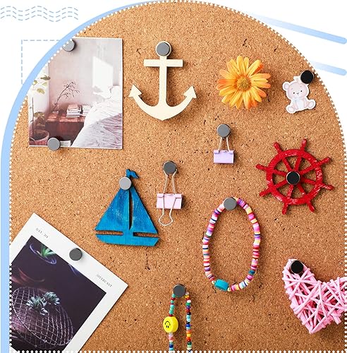 Miniatura 6 de 30 alfileres de empuje, tachuelas de metal para colgar fotos de fotos, alfileres de pared para tablero, pósteres de boletines, mapas, tachuelas de