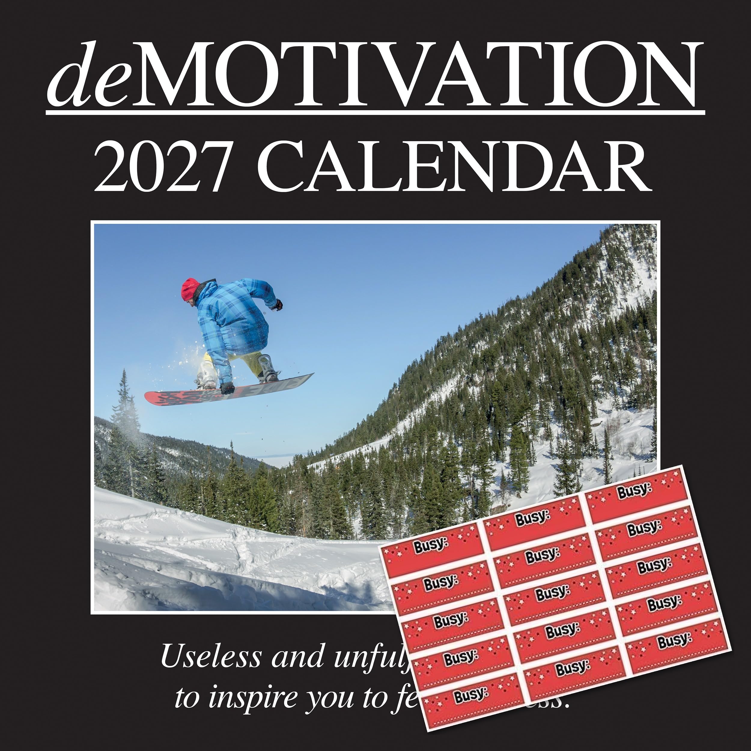 TGSC | Funny Demotivation 2027 Calendar with Stickers | Home Planner