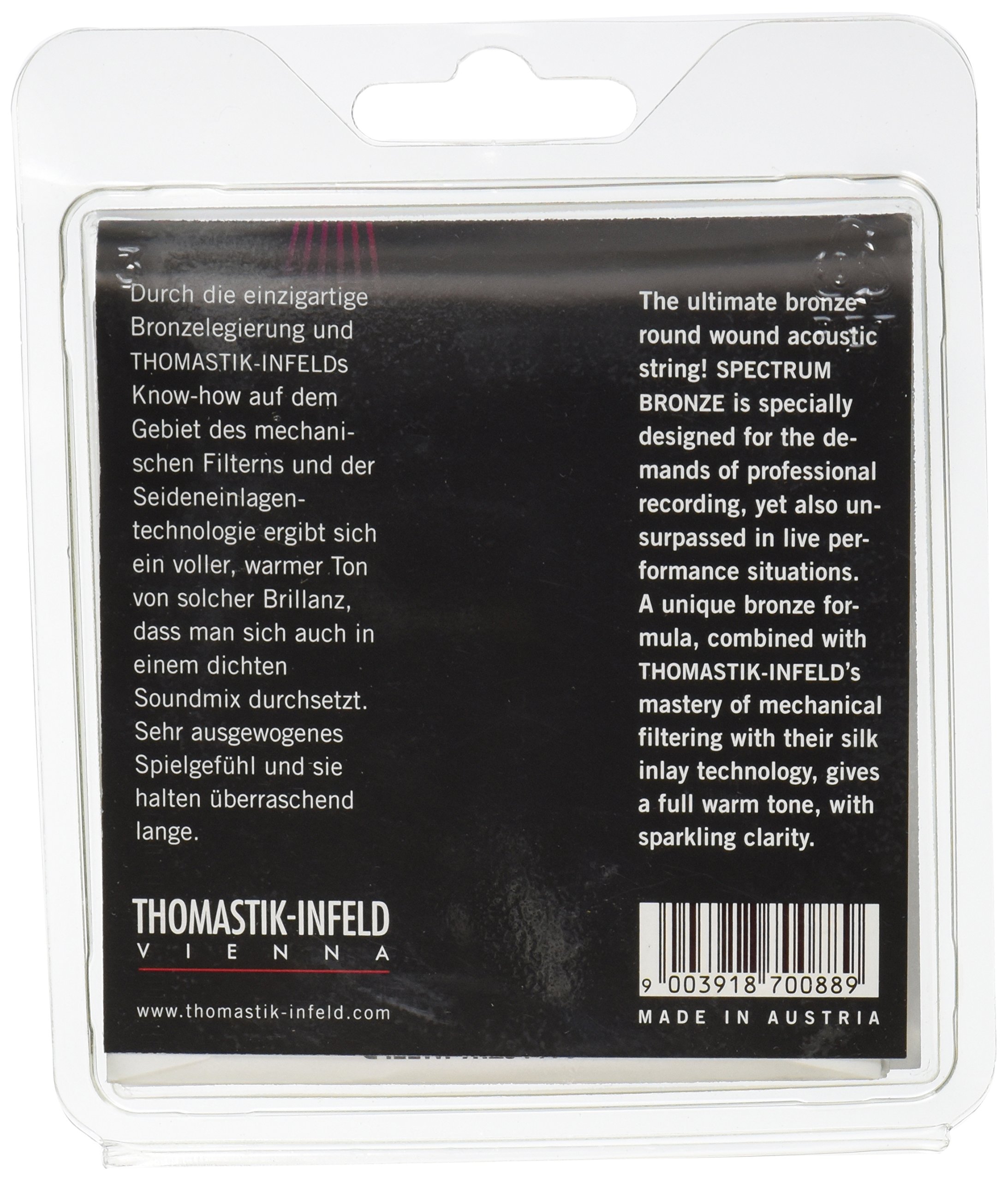 Thomastik-Infeld, Corde per chitarra acustica/folk Spectrum Bronze Series, Set, senza nichel set SB113 medium .013-.057